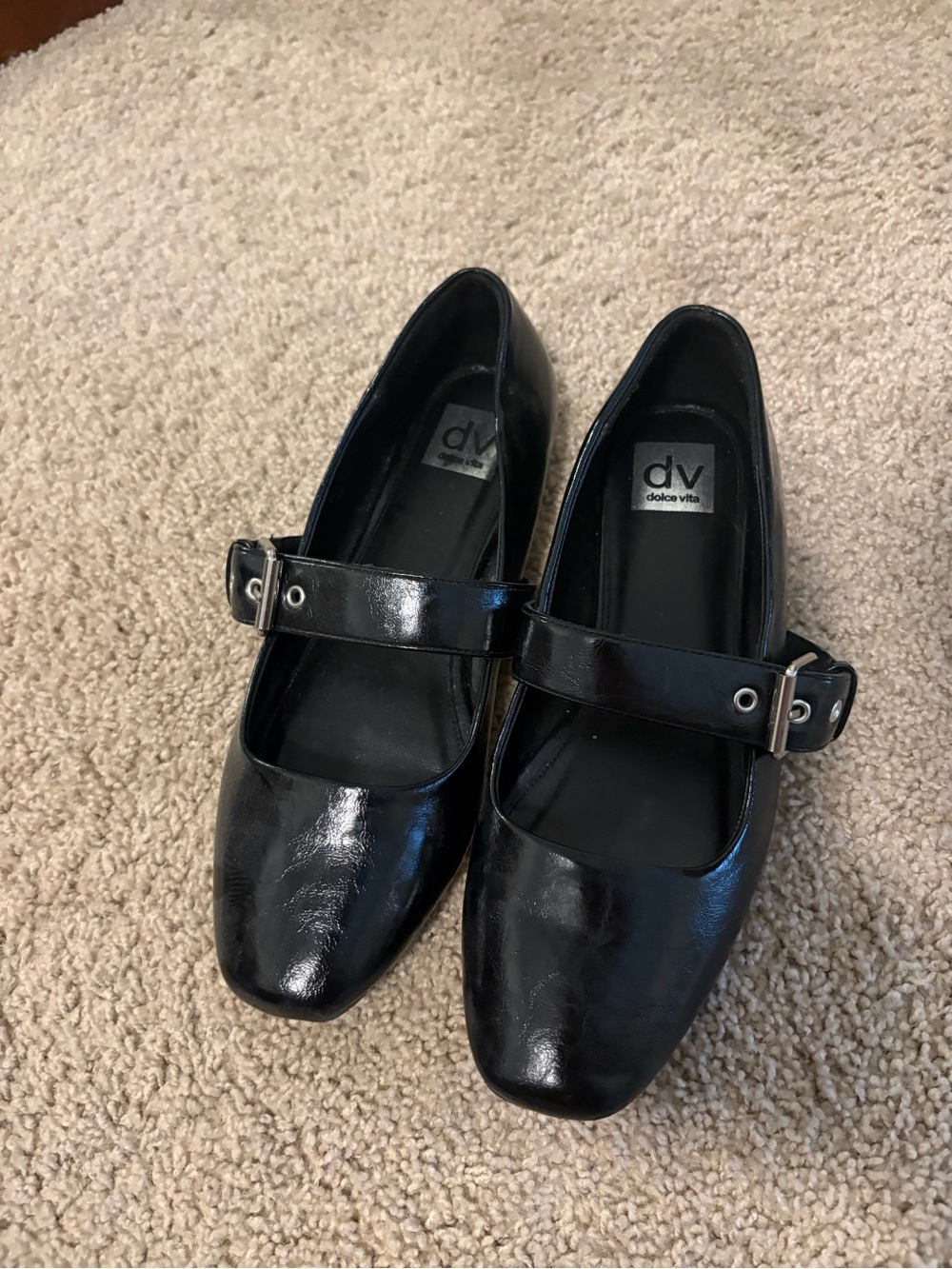 DV by Dolce Vita Black Patent Mary Jane Flats